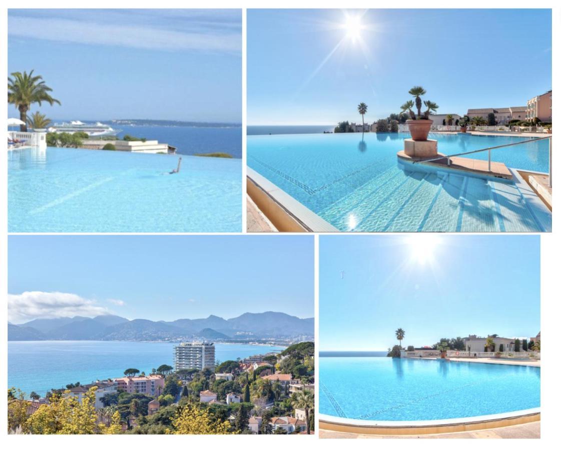 Appt Vue Mer Exceptionnelle Sur Baie De Cannes Extérieur photo